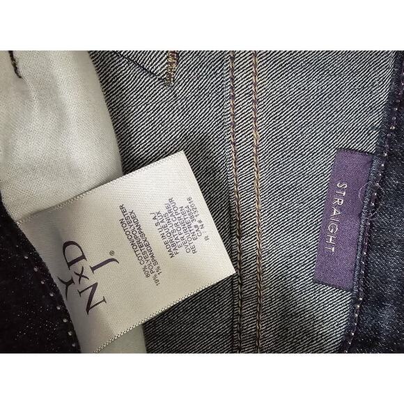 NYDJ Women Size 8 Straight Mid Rise Dark Wash Denim Jeans - Picture 6 of 6
